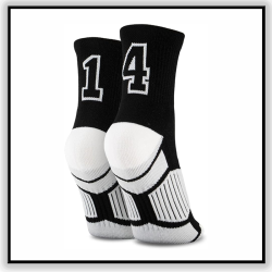 Custom design and colors quarter-length athletic socks