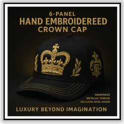 Six Panel Sports Cap With Hand Embroidery Logo