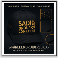 Six Panel Sports Cap With Machine Embroidery