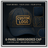 Six Panel Sports Cap With Machine Embroidery