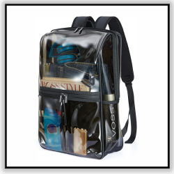 Clear Heavy-Duty Backpack with Reinforced Straps & Laptop Sleeve – Stadium Approved