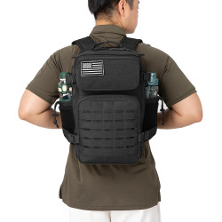 Tactical Backpack for Men and Women 45L Army 3 Days Assault Pack Bag Large Rucksack with Molle System - Black