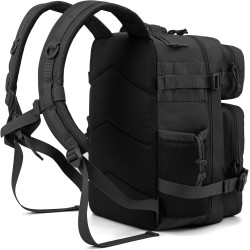 Tactical Backpack for Men and Women 45L Army 3 Days Assault Pack Bag Large Rucksack with Molle System - Black