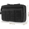 Tactical MOLLE Admin Utility Pouch – Laser-Cut EDC Tool Organizer with US Flag Patch & Keychain