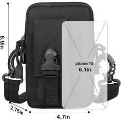 Compact Tactical MOLLE Pouch – Multi-Purpose Waist & Shoulder Bag for Outdoor, Travel, and EDC Gear