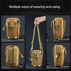 Compact Tactical MOLLE Pouch – Multi-Purpose Waist & Shoulder Bag for Outdoor, Travel, and EDC Gear