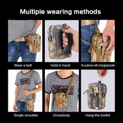 Compact Tactical MOLLE Pouch – Multi-Purpose Waist & Shoulder Bag for Outdoor, Travel, and EDC Gear