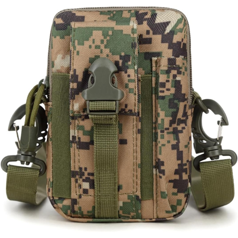 Compact Tactical MOLLE Pouch – Multi-Purpose Waist & Shoulder Bag for Outdoor, Travel, and EDC Gear