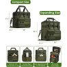 Tactical Insulated Lunch Box – Large Capacity MOLLE Cooler Bag with Tissue Pocket & Leakproof Design