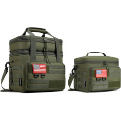 Tactical Insulated Lunch Box – Large Capacity MOLLE Cooler Bag with Tissue Pocket & Leakproof Design