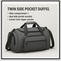 Twin Side Pocket Duffel
